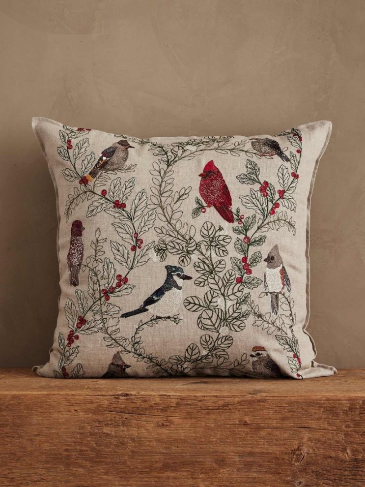 Holiday｜クッションカバー 50x50 Winter birds（クッション）｜H.P.