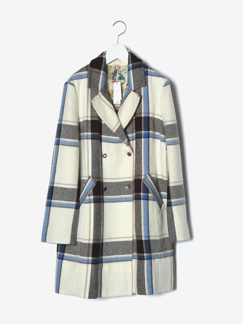 チェック柄ショートコート（コート）｜H.P.FRANCE公式サイト
