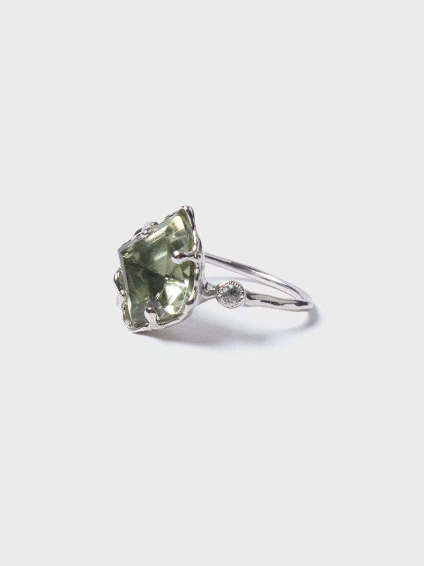 一点もの】《shu shu me》Minamo Ring グリーンアメジスト、アクア