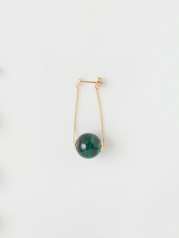 《TOWAJE》Swing Malachite ピアス（片耳用）