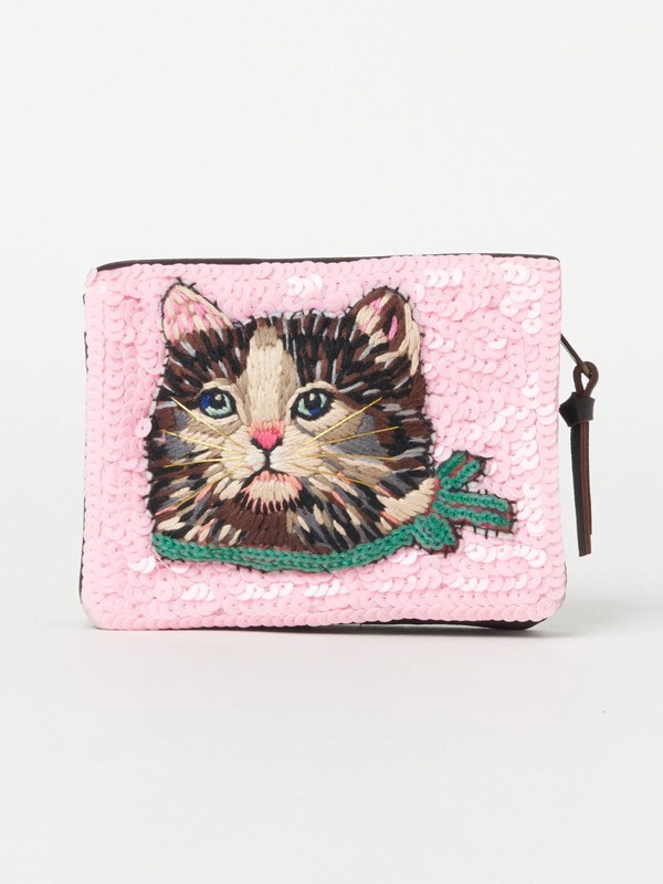 【BLACK FRIDAY】ミニ財布 Antique cat(Pink)