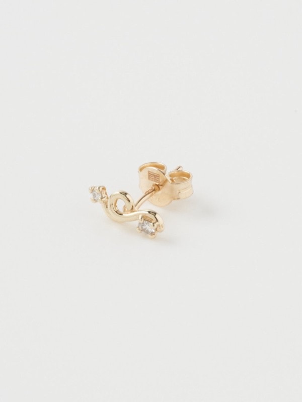 ピアス TWO DIAMONDS MINI LOOP SINGLE PIERCE(片耳用)