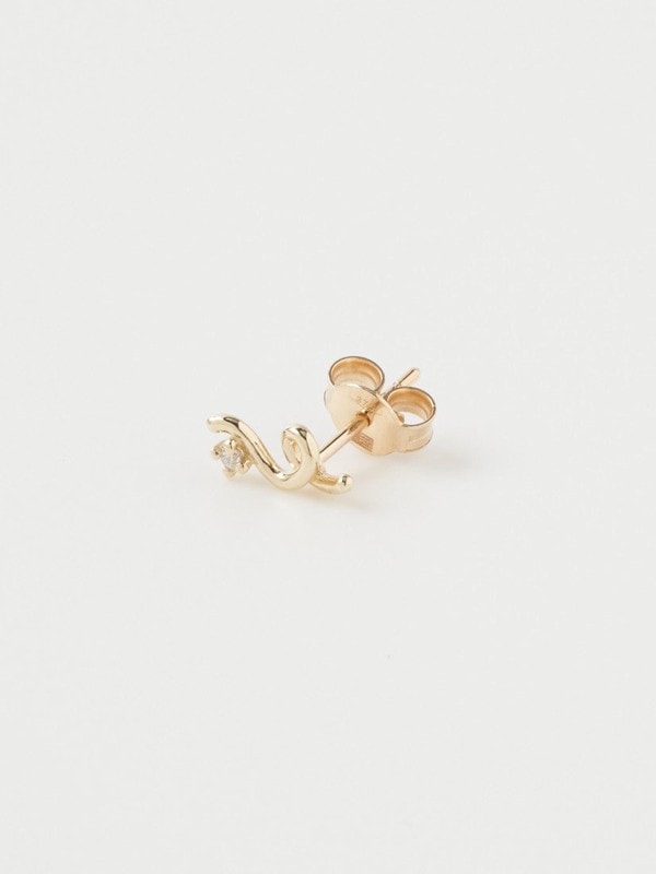 ピアス ONE DIAMOND MINI LOOP SINGLE PIERCE(片耳用)
