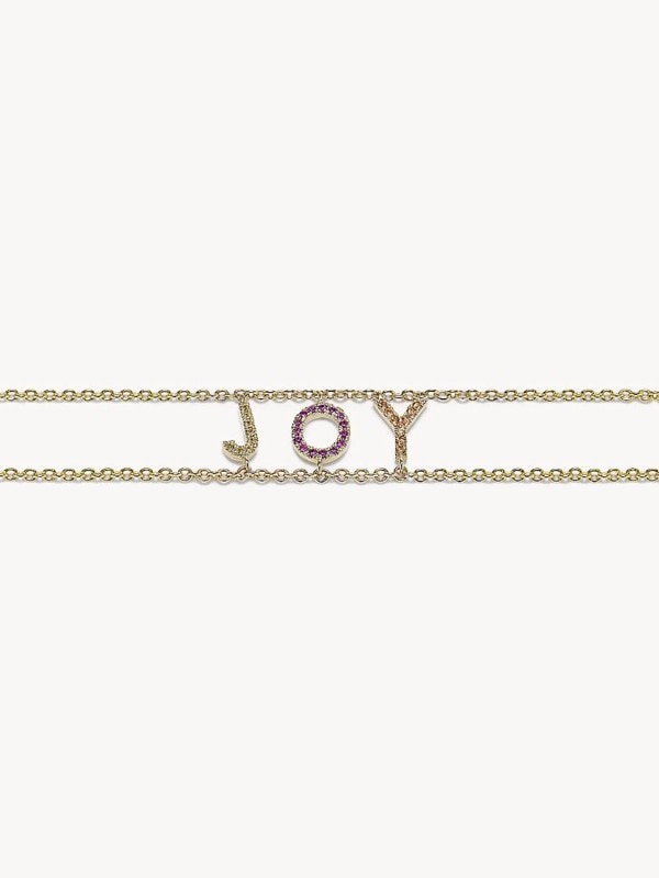 《Roxanne First》Pink & Yellow Sapphire 'Joy' Say Something ブレスレット