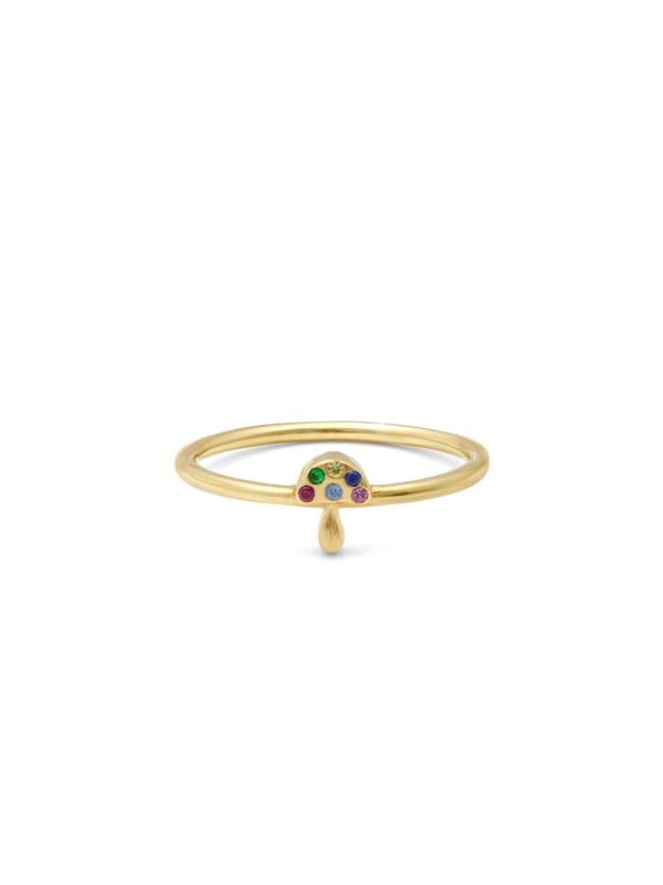 《Roxanne First》Mini Rainbow Sapphire Mushroom リング