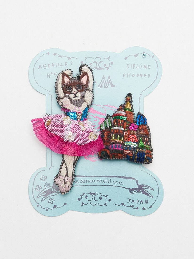 バレリーナと教会 ブローチ（ブローチ）｜H.P.FRANCE公式サイト