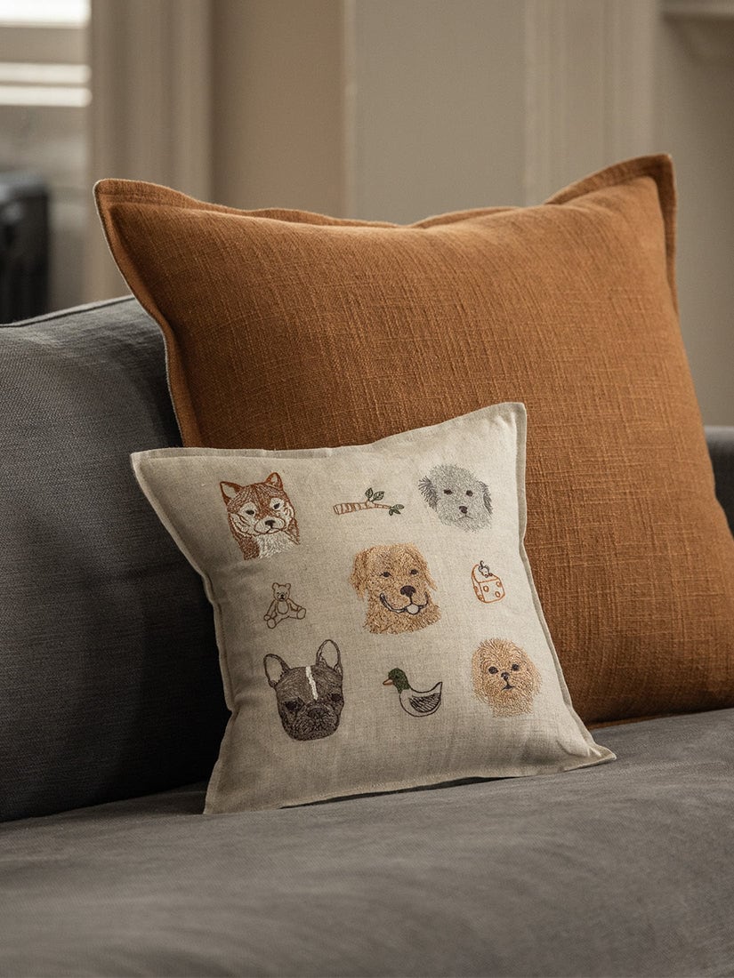 クッションカバー 30x30 Charming Canines（クッション）｜H.P.FRANCE