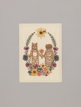 刺繍カード Cat and Dog Friends Garland（ステーショナリーその他