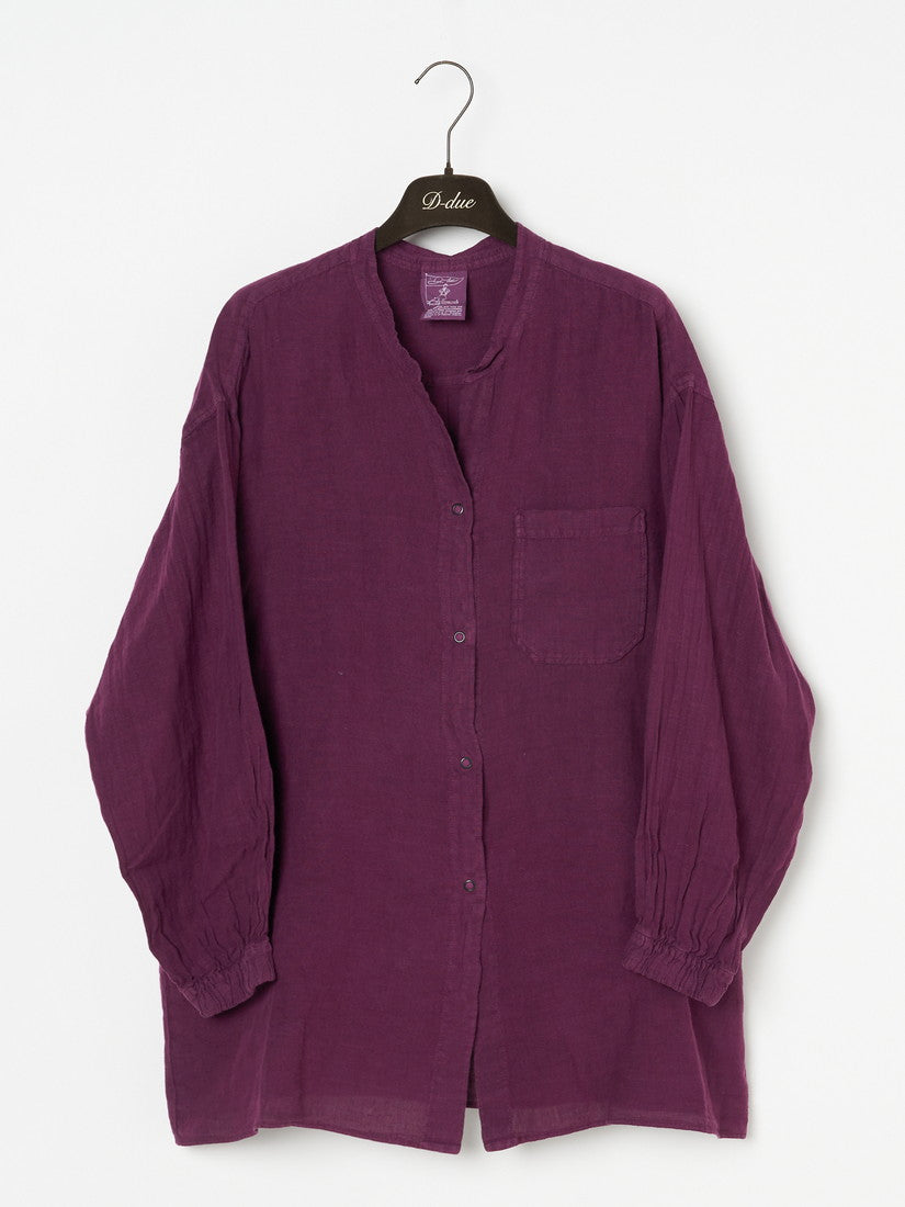 Lavender washed Linen ブラウス