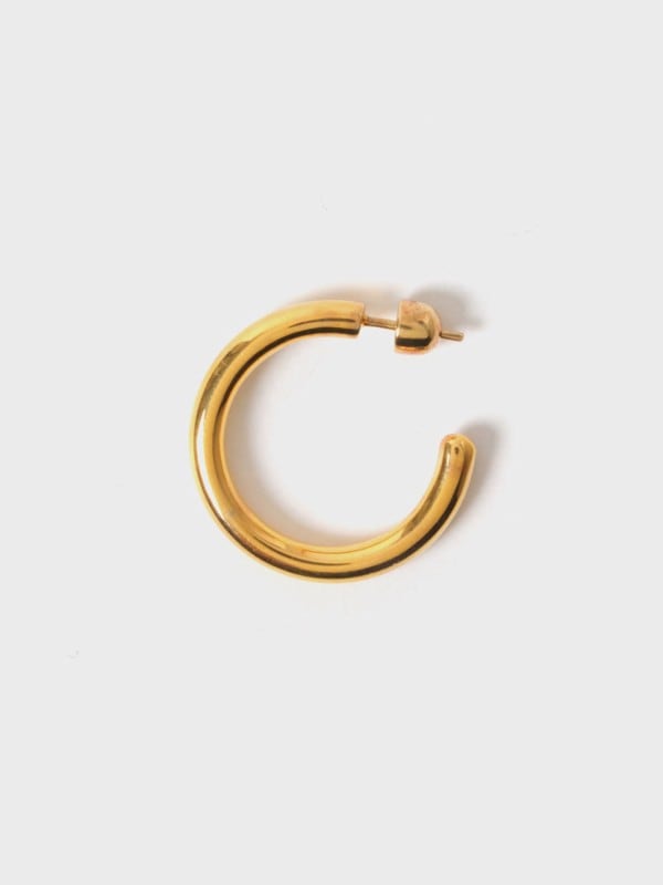 Ruby 28 Hoop Yellow Gold ピアス(片耳用)