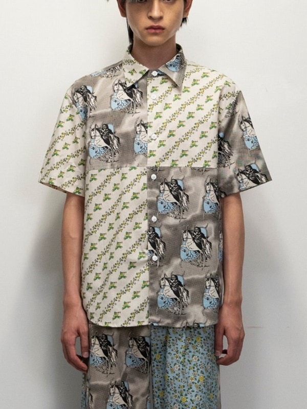 《WATARU TOMINAGA》Pacthwork シャツ