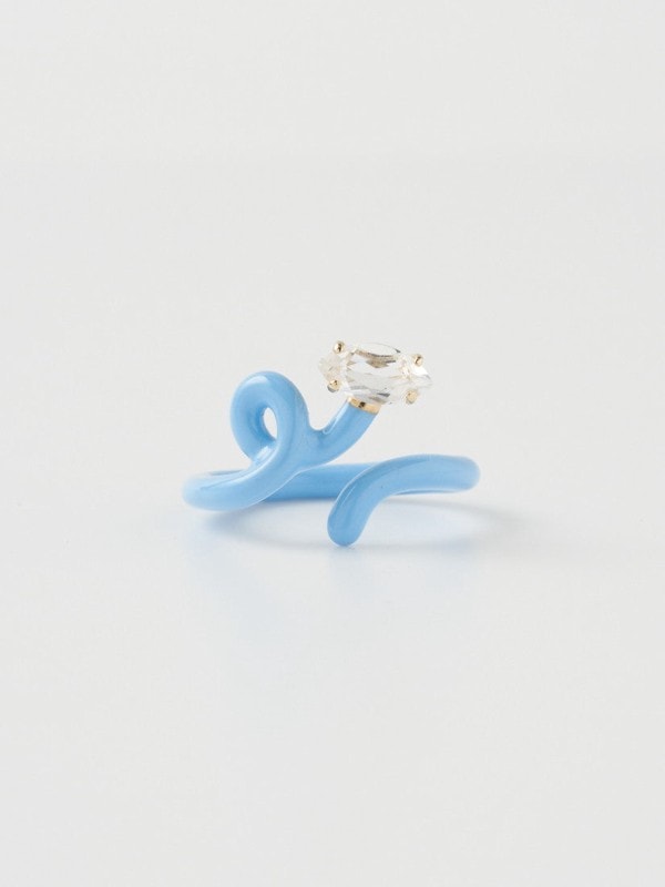 リング BABY VINE TENDRIL RING IN LIGHT PINK