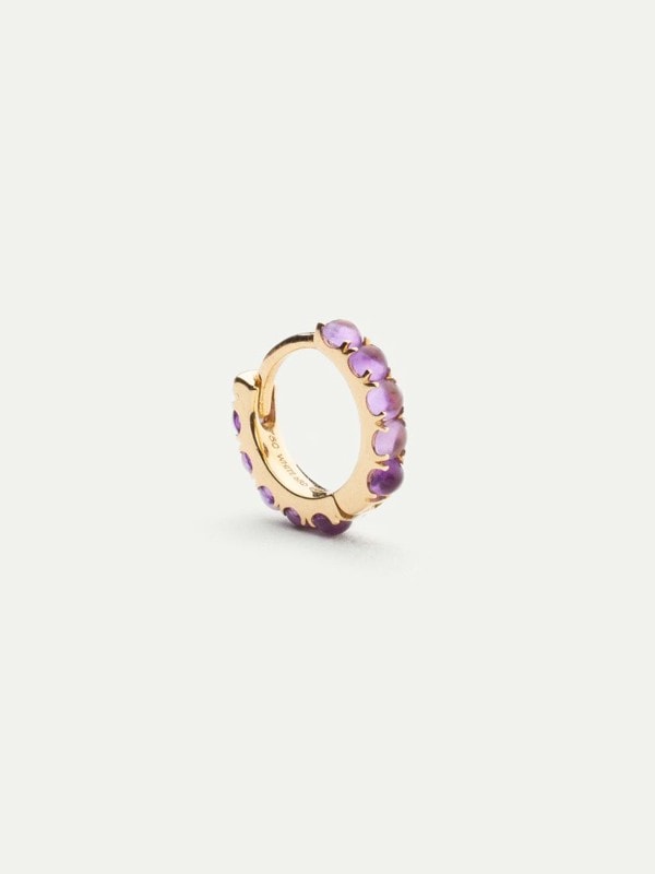 アメシスト フープピアス（片耳）