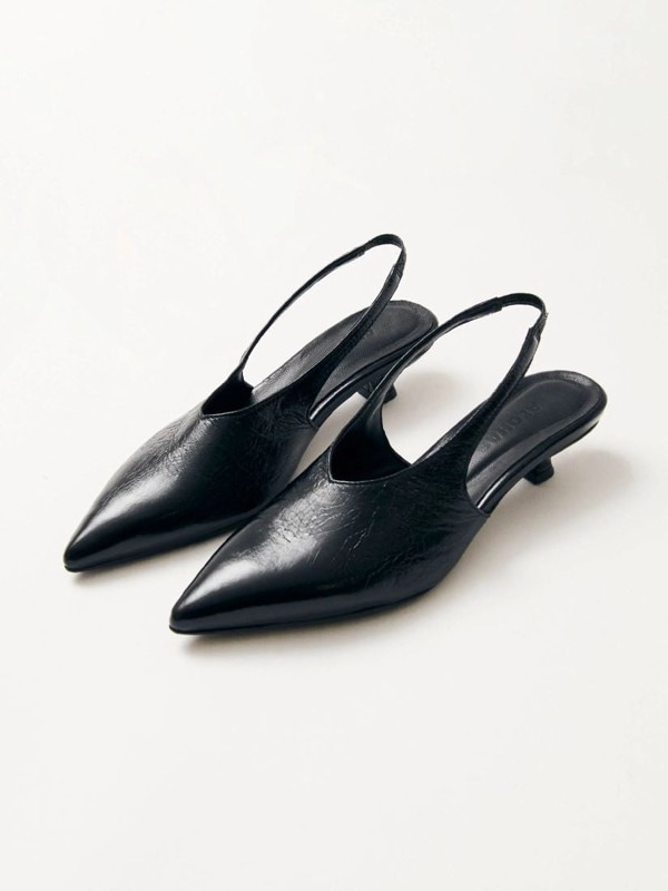 Eros Black Leather Mules