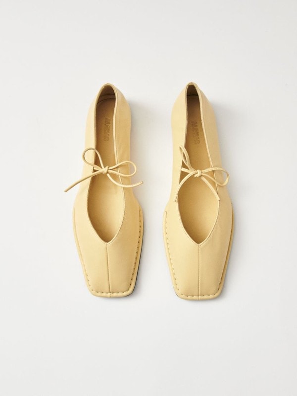 Sway Vanilla Leather Ballet Flats