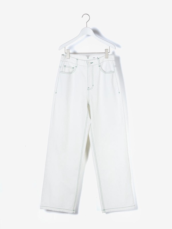 《HAUS072C》White デニム パンツ