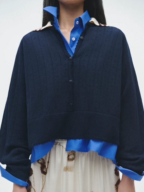 ORGANIC COTTON LONG SLEEVES POLOセーター