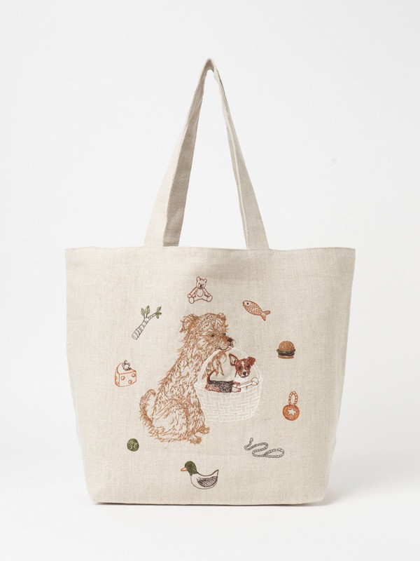 【限定商品】トートバッグ Puppy in Basket
