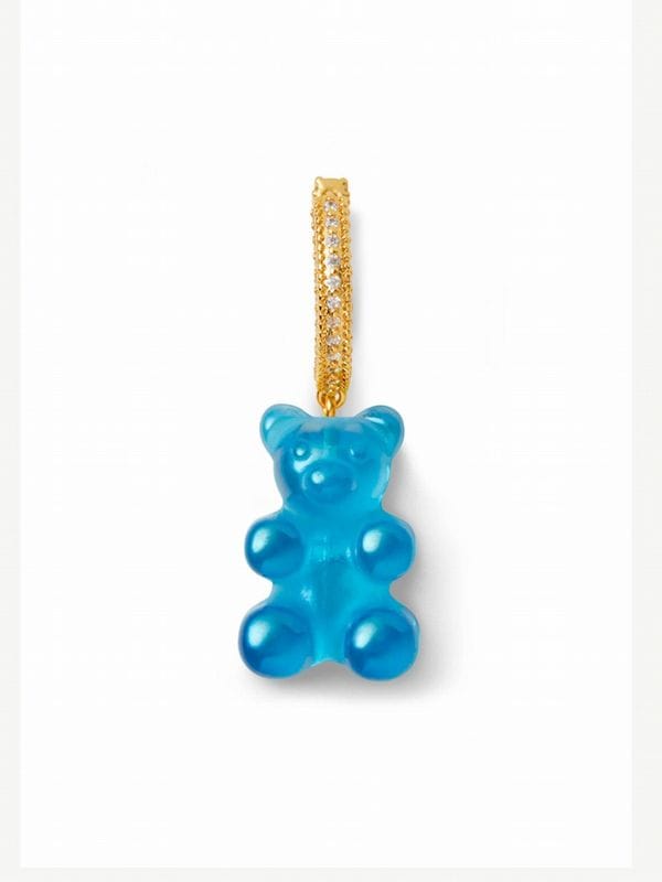 【Crystal Haze Jewelry】Mega Nostalgia bear ピアス(片耳用)