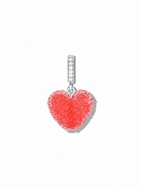 【Crystal Haze Jewelry】Jelly Heart ペンダント - Pave connector - SV (with チェーンネックレス)