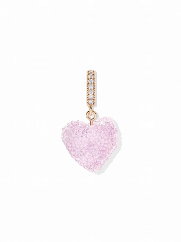【Crystal Haze Jewelry】Jelly Heart ペンダント - Pave connector - GD (with チェーンネックレス)
