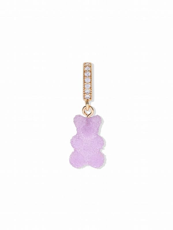 【Crystal Haze Jewelry】Fizzy Nostalgia bear チャーム - Pave connector - GD