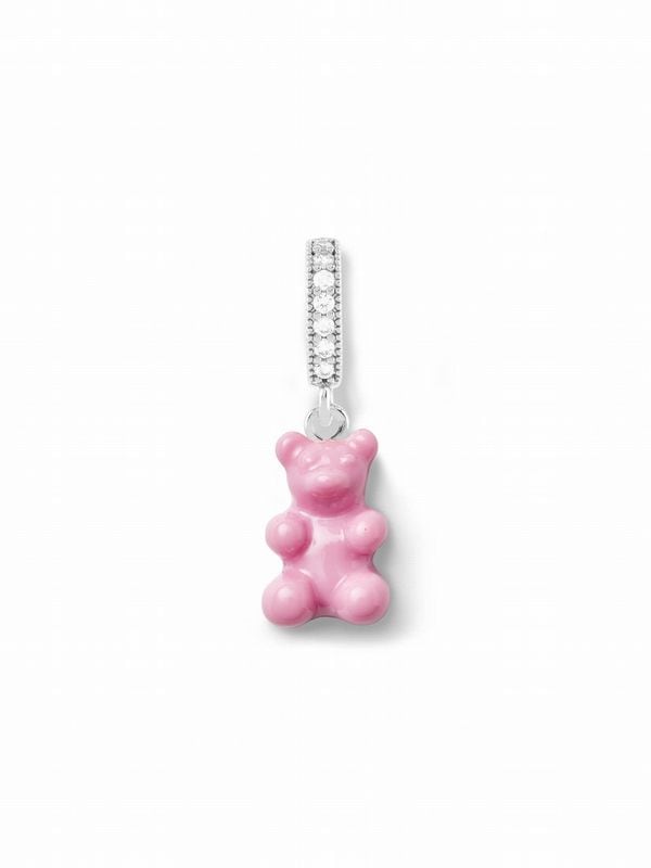 【Crystal Haze Jewelry】Nostalgia bear チャーム - Pave Connector - SV