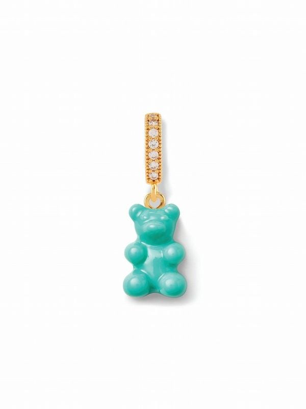 【Crystal Haze Jewelry】Nostalgia bear チャーム - Pave Connector - GD