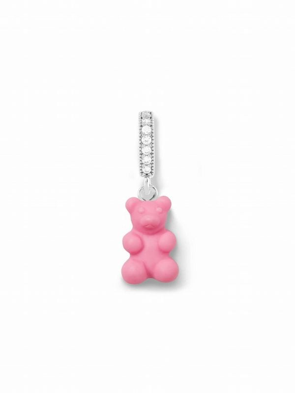 【Crystal Haze Jewelry】Nostalgia bear チャーム - Pave Connector - SV