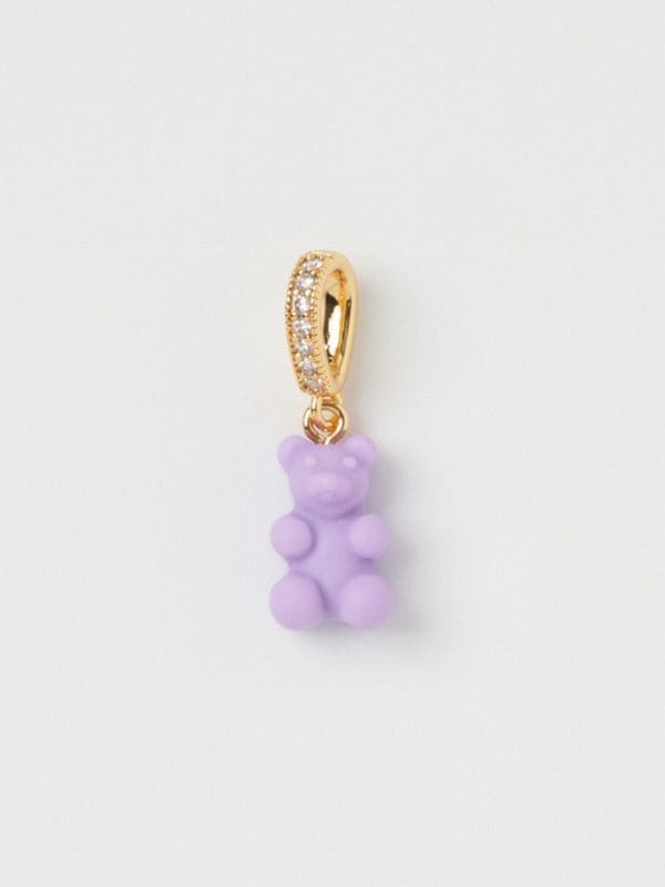 【Crystal Haze Jewelry】Nostalgia bear チャーム - Pave Connector - GD