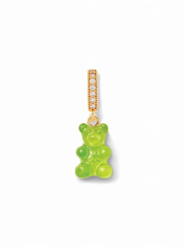【Crystal Haze Jewelry】Nostalgia bear チャーム - Pave Connector - GD