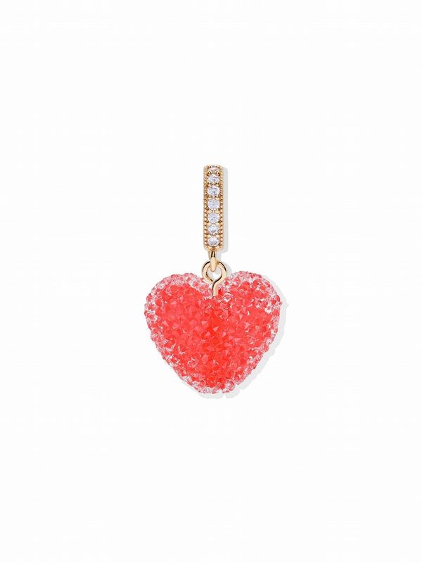 【Crystal Haze Jewelry】Jelly Heart ペンダント - Pave connector - GD (with チェーンネックレス)