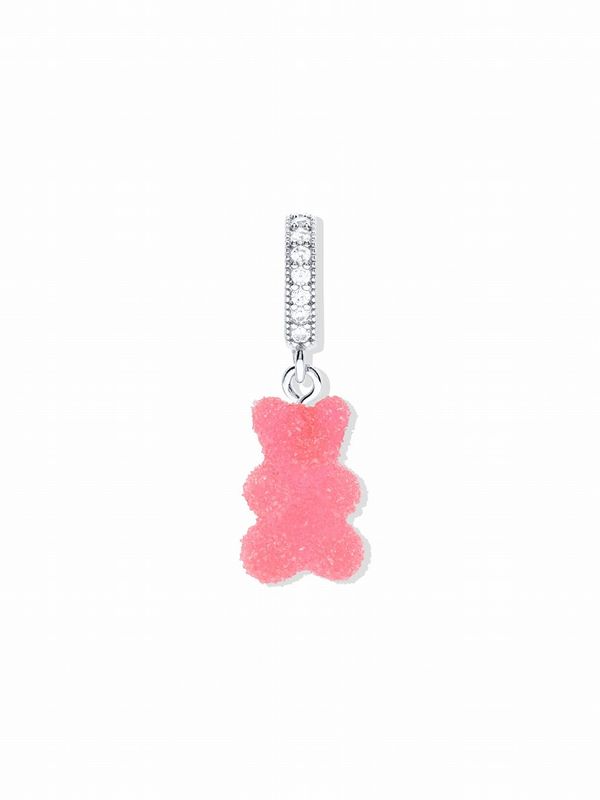 【Crystal Haze Jewelry】Fizzy Nostalgia bear チャーム - Pave connector - SV