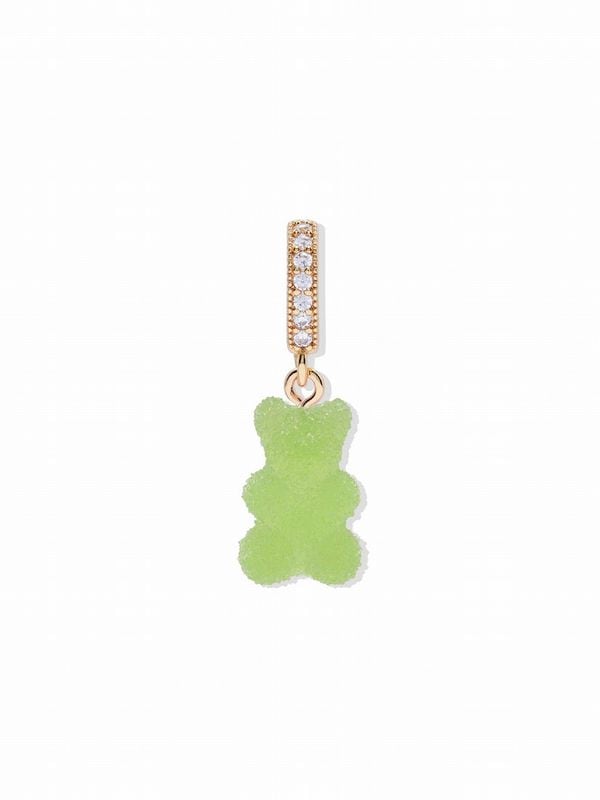 【Crystal Haze Jewelry】Fizzy Nostalgia bear チャーム - Pave connector - GD