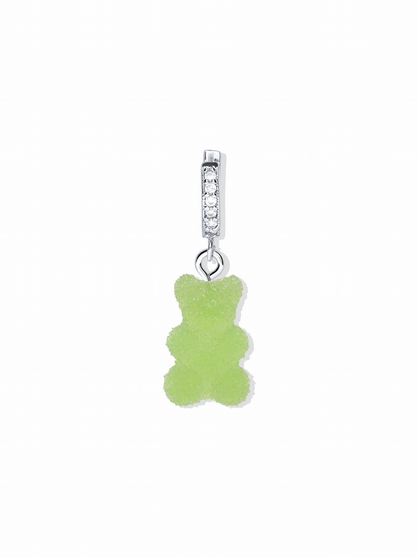 Crystal Haze Jewelry】Fizzy Nostalgia bear ピアス(片耳用) - SV