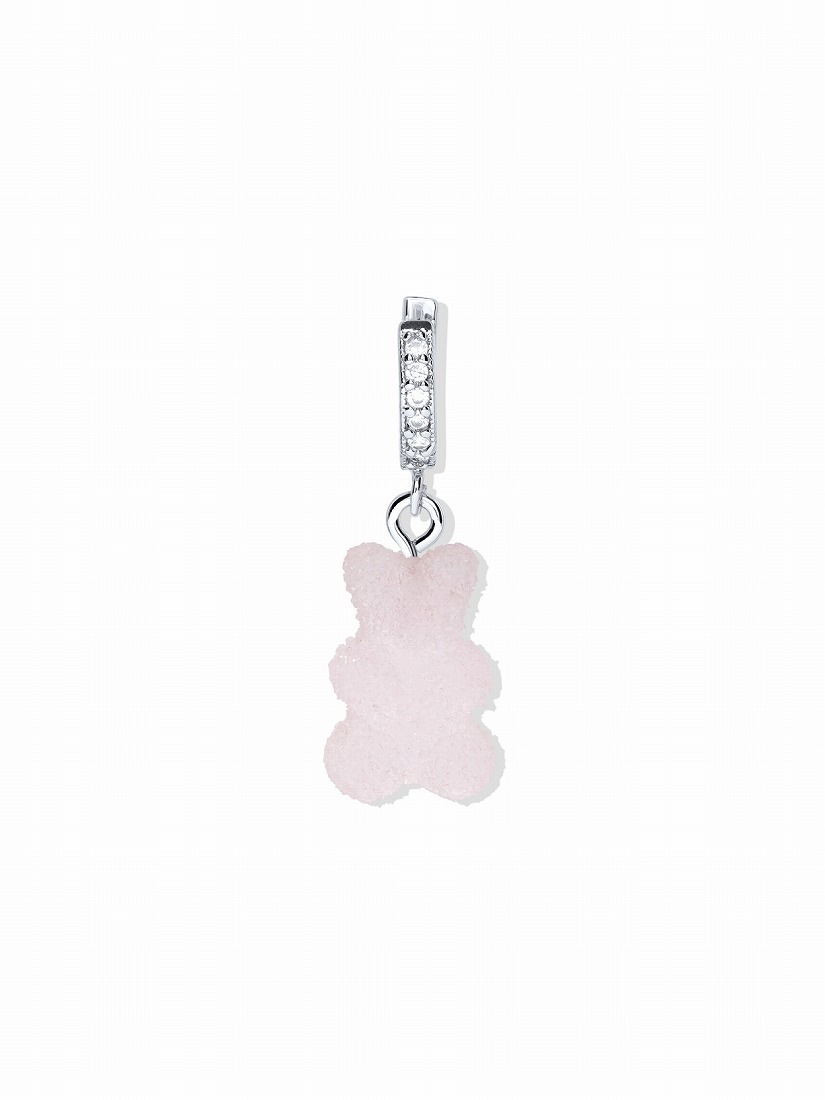 Crystal Haze Jewelry】Fizzy Nostalgia bear ピアス(片耳用) - SV