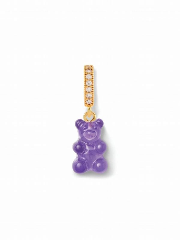 【Crystal Haze Jewelry】Nostalgia bear チャーム - Pave Connector - GD