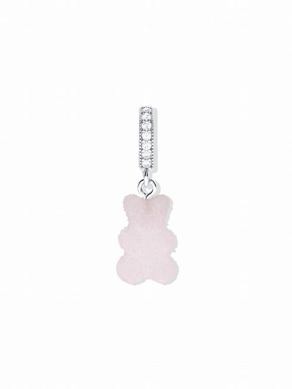 【Crystal Haze Jewelry】Fizzy Nostalgia bear チャーム - Pave connector - SV