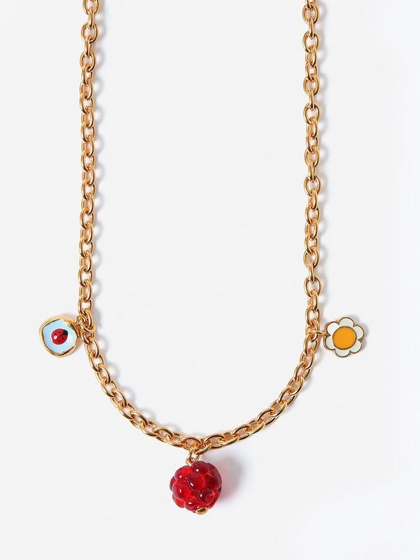 ≪10 DECOART≫DAISY & RED BERRY & LADYBUG ペンダント