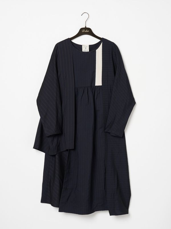 TAILORED STRIPE ASYMMETRY ONE-PIECE