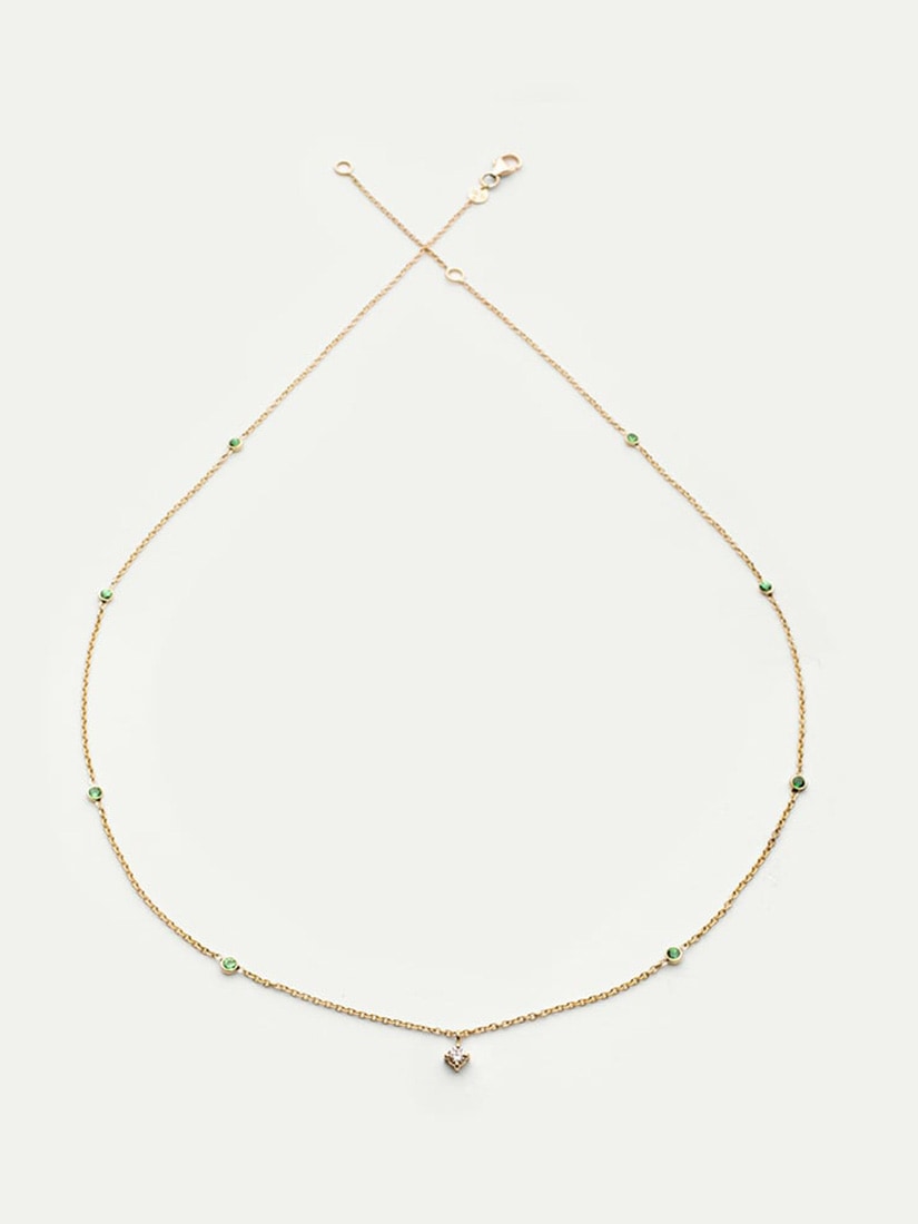 HOLLY ツァボライト&ダイヤモンド ネックレス（ネックレス）｜H.P.