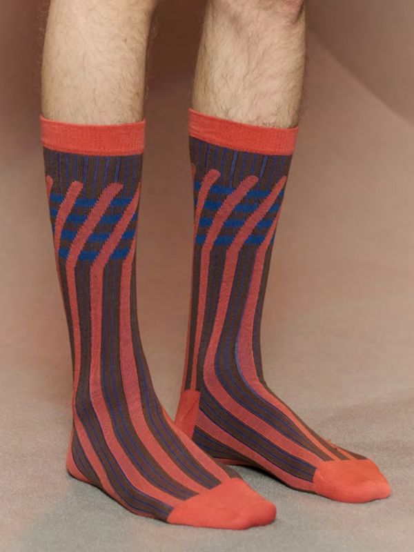 ≪HENRIK VIBSKOV≫Stripes ソックス Homme-B