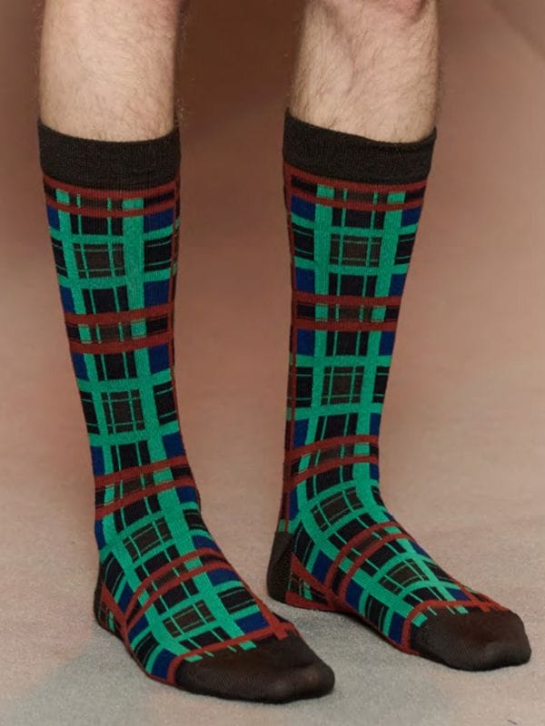 《HENRIK VIBSKOV》Checks ソックス Homme-B