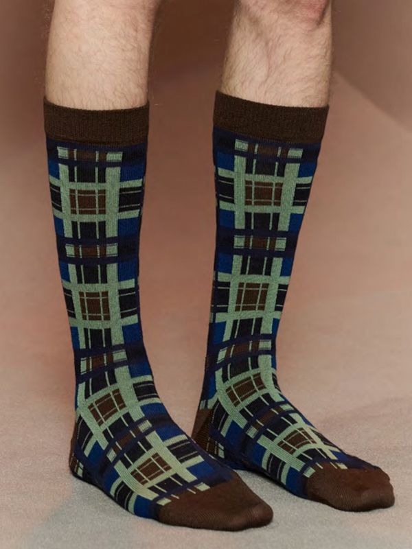 《HENRIK VIBSKOV》Checks ソックス Homme-C