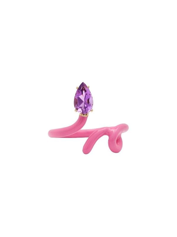 リング BABY VINE TENDRIL RING IN BUBBLEGUM PINK