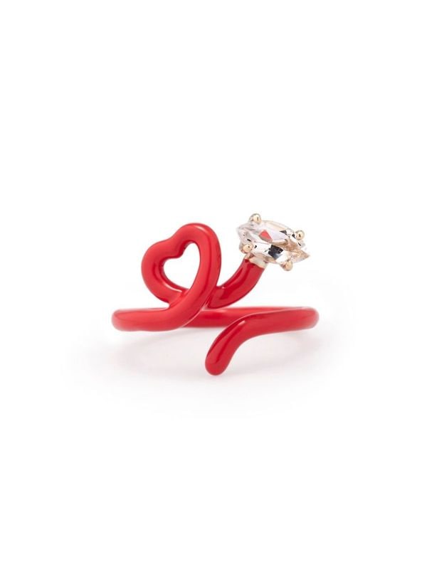 リング BABY VINE HEART RING IN RED