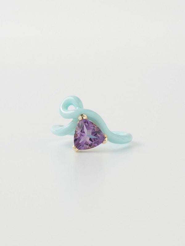 リング TRILLION VINE RING IN BLUE IRIS