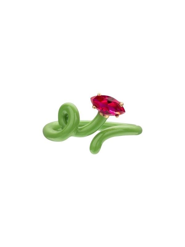 リング BABY VINE TENDRIL RING IN GREEN