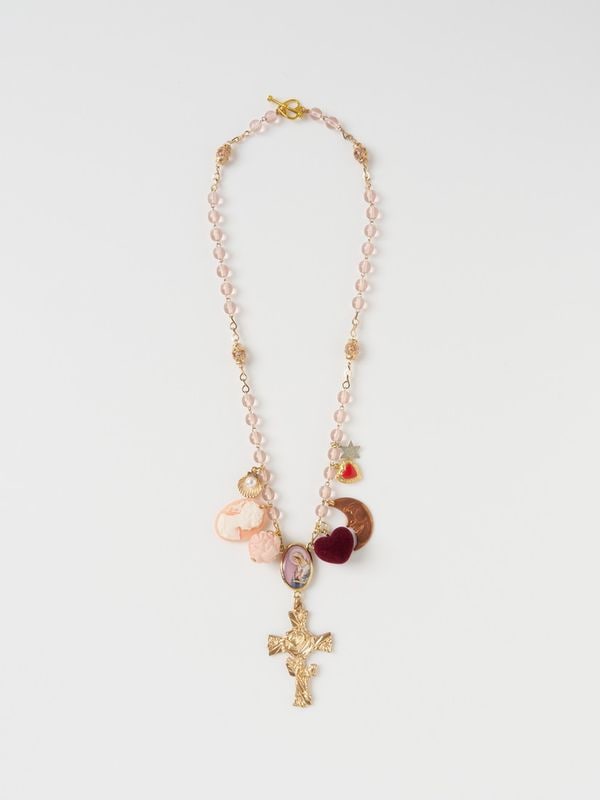 【一点もの】《The Magpie & The Wardrobe》ネックレス Rose Crucifix Necklace
