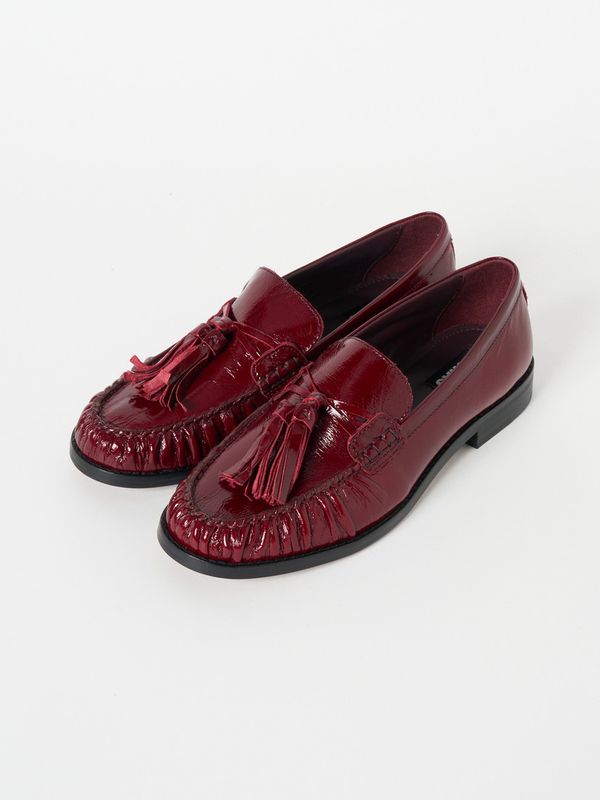 Marietta Onix Burgundy Leather Loafers